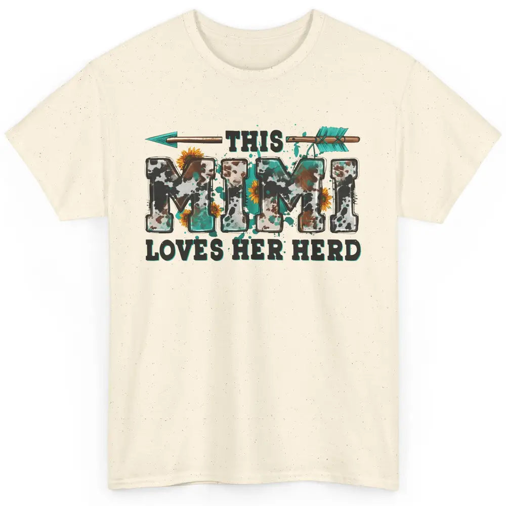 Cowhide This Mimi Love Her Herd Highland Cow Western Grandma Classic Unisex T-Shirt