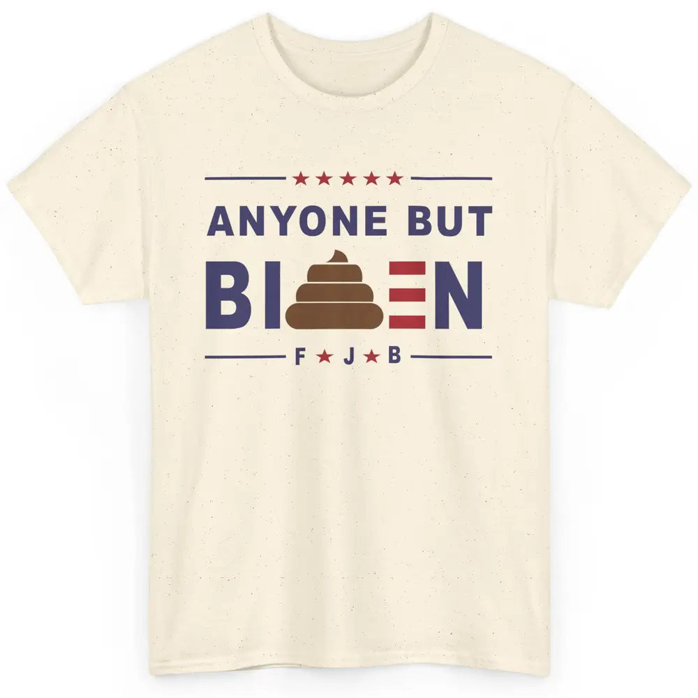 Funny Anyone But Biden Anti Liberals Conservative US Flag Classic Unisex T-Shirt