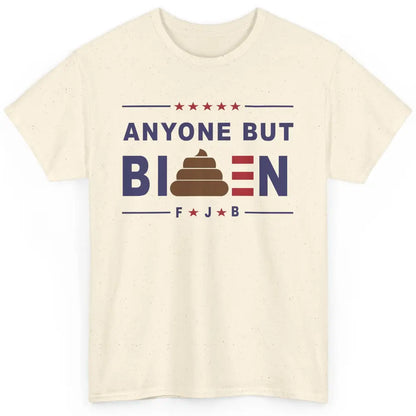 Funny Anyone But Biden Anti Liberals Conservative US Flag Classic Unisex T-Shirt