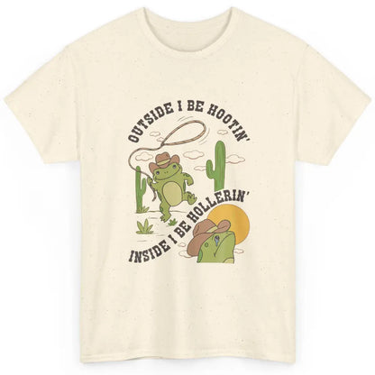 Cute Frog Outside Cowboy Howdy Rodeo Western Country Frog Classic Unisex T-Shirt