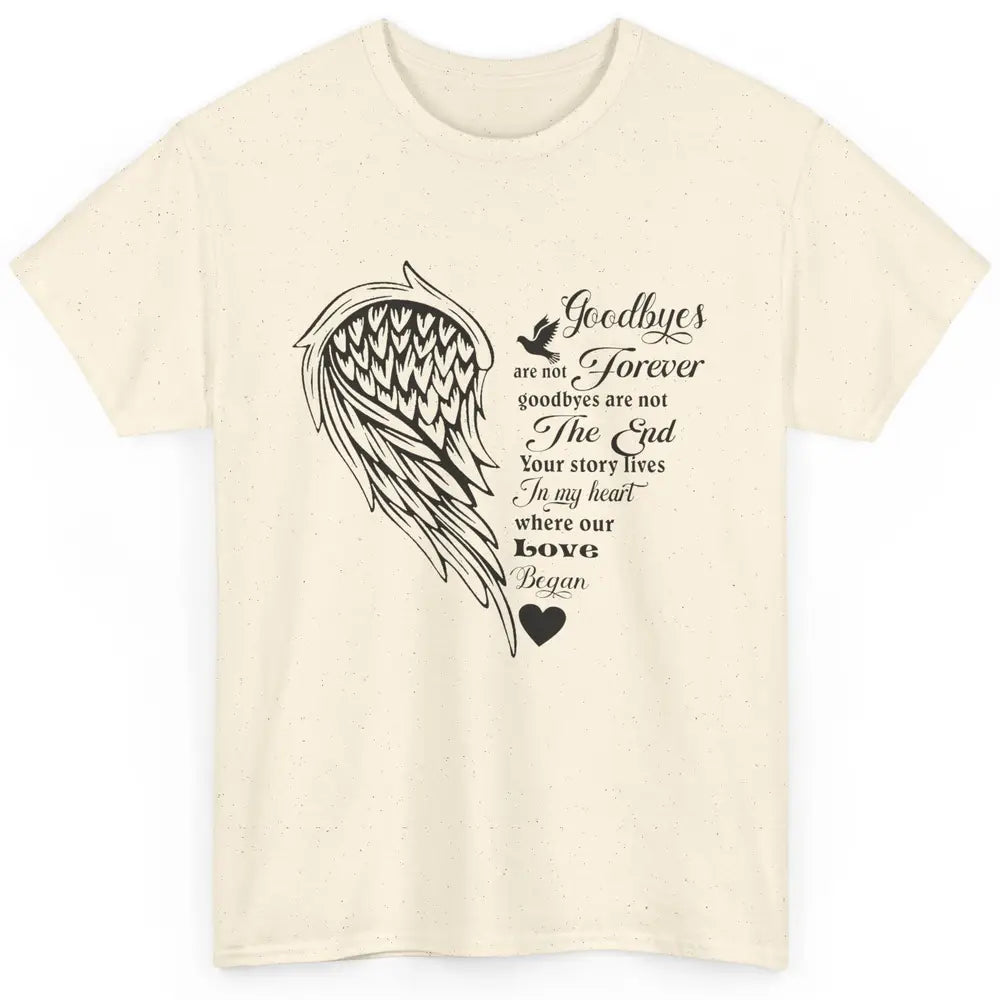 Angel Wing Cardinals Goodbyes Are Not The End Loving Memory Classic Unisex T-Shirt