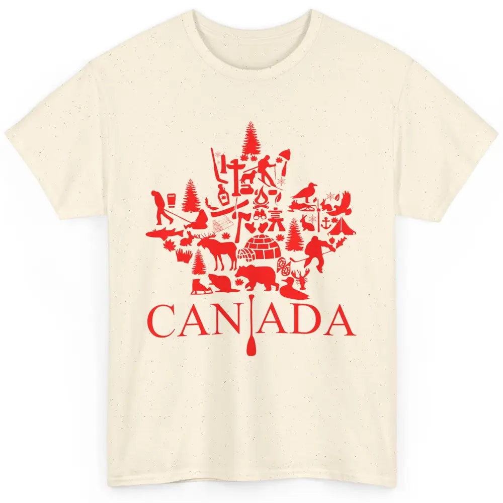 Canada Maple Leaf Canadian Symbols Canadian Root Gift Classic Unisex T-Shirt