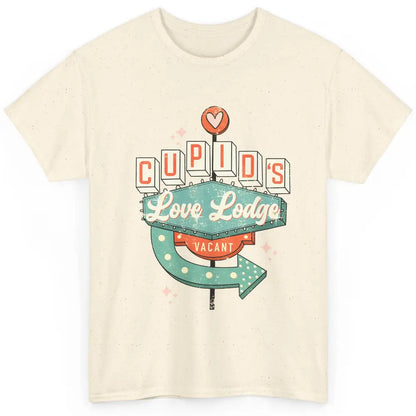 Retro Valentines Cupid's Love Lodges Funny Couples Valentine Classic Unisex T-Shirt