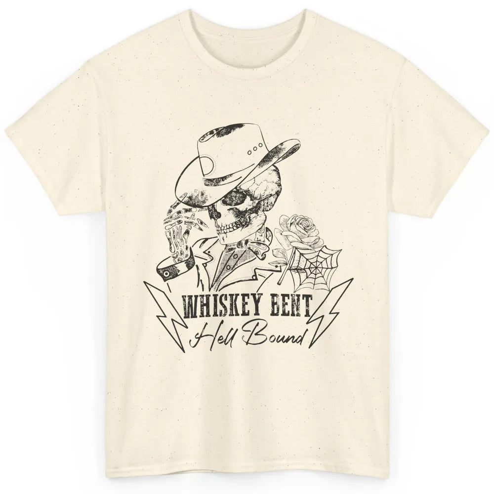 Skeleton Cowboy Whiskey Bent Hell Bound Western Country Classic Unisex T-Shirt