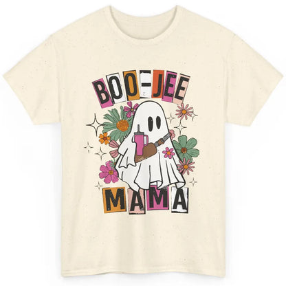 Floral Groovy Ghost Boo-jee Mama Fall Halloween Western Mama Classic Unisex T-Shirt