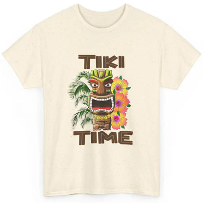 Aloha Flower Luau Tiki Time Hawaii Palm Tree Paradise Beach Classic Unisex T-Shirt