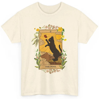 Funny Cat The Fool Tarot Card Halloween Costume Cat Lovers Classic Unisex T-Shirt