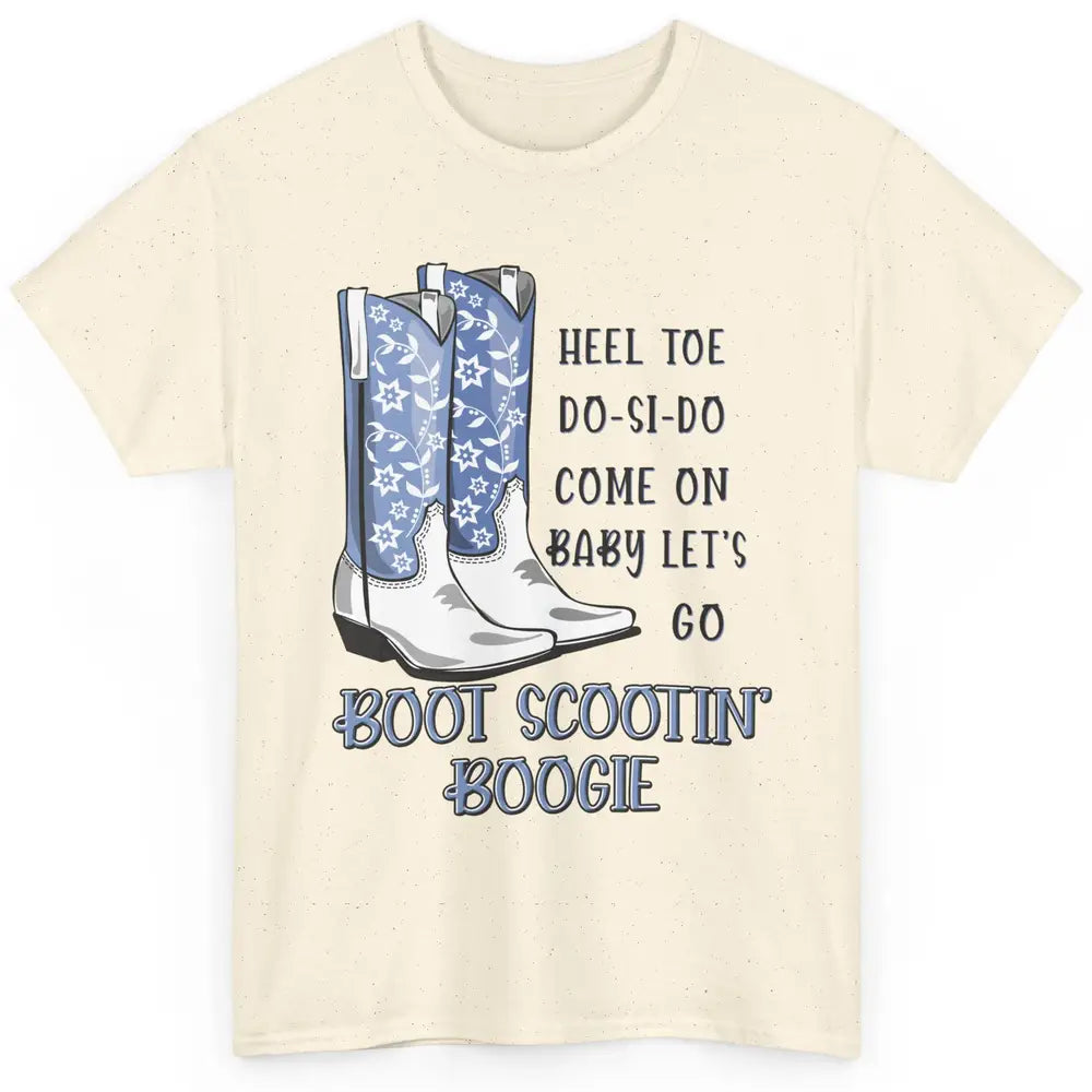 Floral Cowboy Boots Scooting Boogie Western Country Cowgirl Classic Unisex T-Shirt