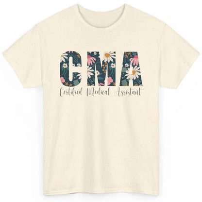 CMA Certified Medical Assistant Floral Career Profession MA Classic Unisex T-Shirt