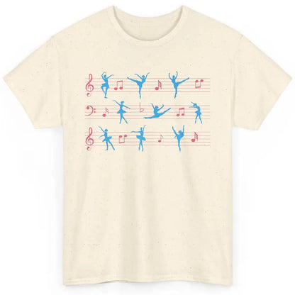 Ballet Dancer Ballerina Pointer Feet Musical Notes Dancing Classic Unisex T-Shirt