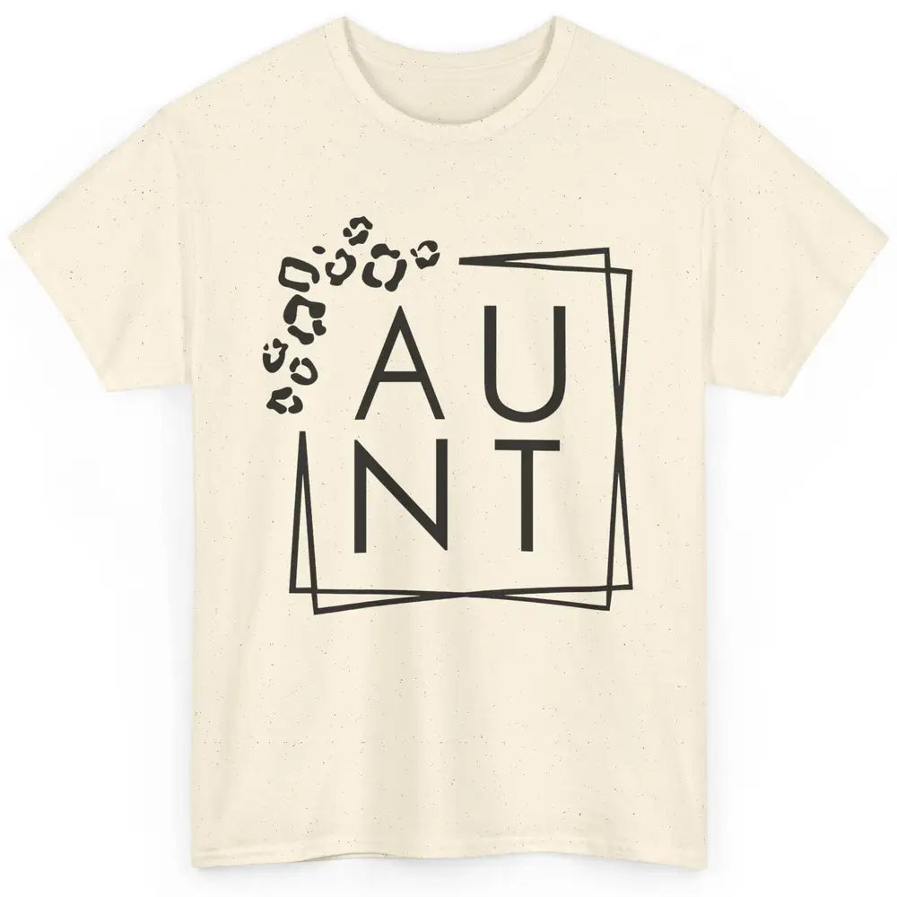 Funny Aunt Life Cheetah Square Aunt Promoted From Sister Classic Unisex T-Shirt