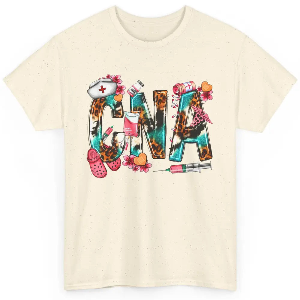 CNA Nurse Leopard Western CNA Nursing Assistants Nurse Life Classic Unisex T-Shirt