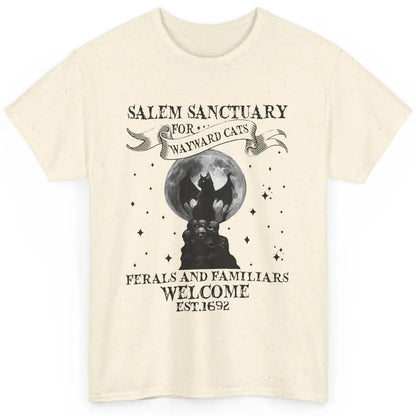 Witch Cat Salem Sanctuary Witch City Halloween Gothic Cat Classic Unisex T-Shirt