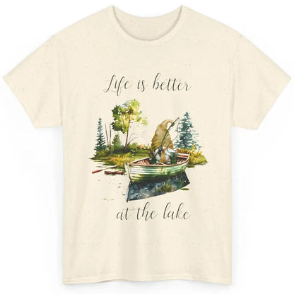 Fishing Gnome Fishing Boat Fisherman Outdoors Father Gift Classic Unisex T-Shirt