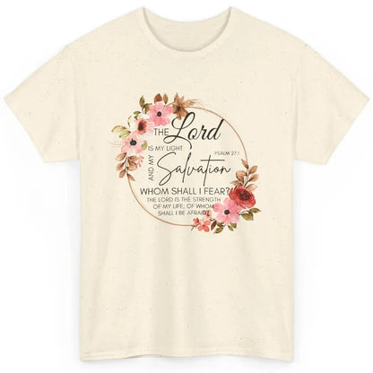 Floral Christian Lord Is My Light Salvation Bible Religious Classic Unisex T-Shirt