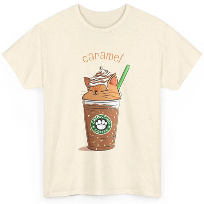 Cute Caramel Orange Cat Animals Pet Catpuccino Coffee Kitten Classic Unisex T-Shirt