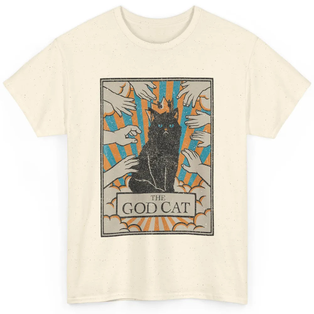 Astrology The God Cat Goth Tarot Card Reader Witchy Black Cat Gothic Sarcastic Classic Unisex T-Shirt