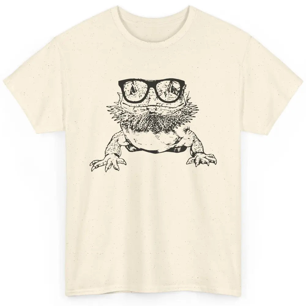 Funny Bearded Dragon Cute Reptile Lizard Nerdy Glass Animal Classic Unisex T-Shirt