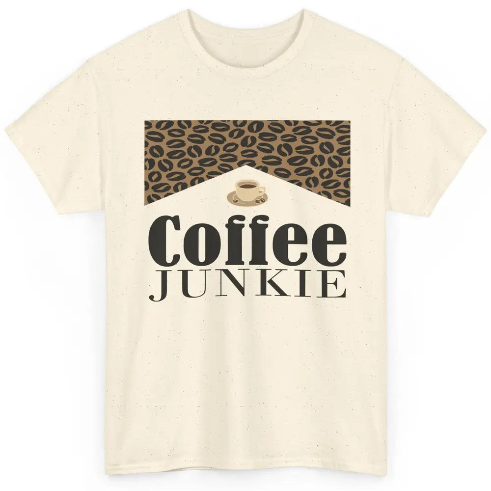 Coffee Junkie Red Leopard Coffee Lovers Gift Retro Country Classic Unisex T-Shirt