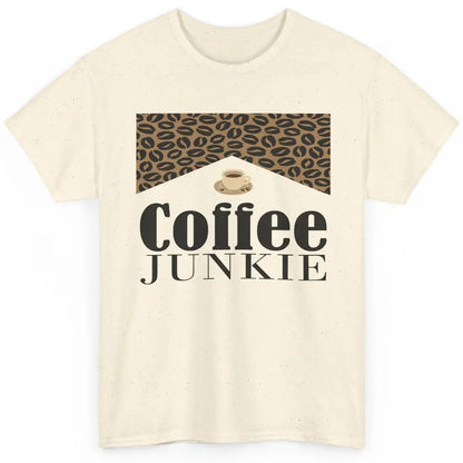 Coffee Junkie Red Leopard Coffee Lovers Gift Retro Country Classic Unisex T-Shirt