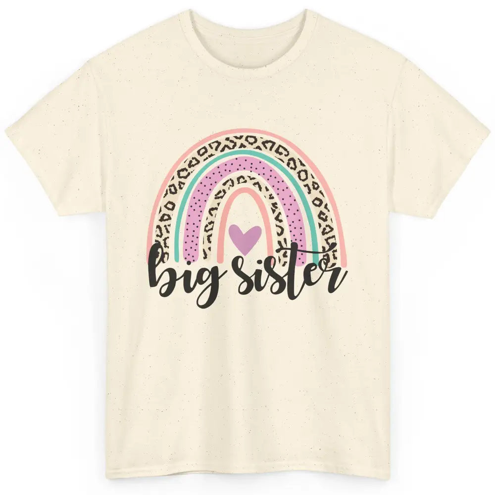 Cute Big Sister Rainbow Heart Big Sister Little Sister Gift Classic Unisex T-Shirt