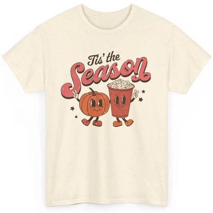 Retro Pumpkin Spice Fall Tis The Season Autumn Thanksgiving Classic Unisex T-Shirt