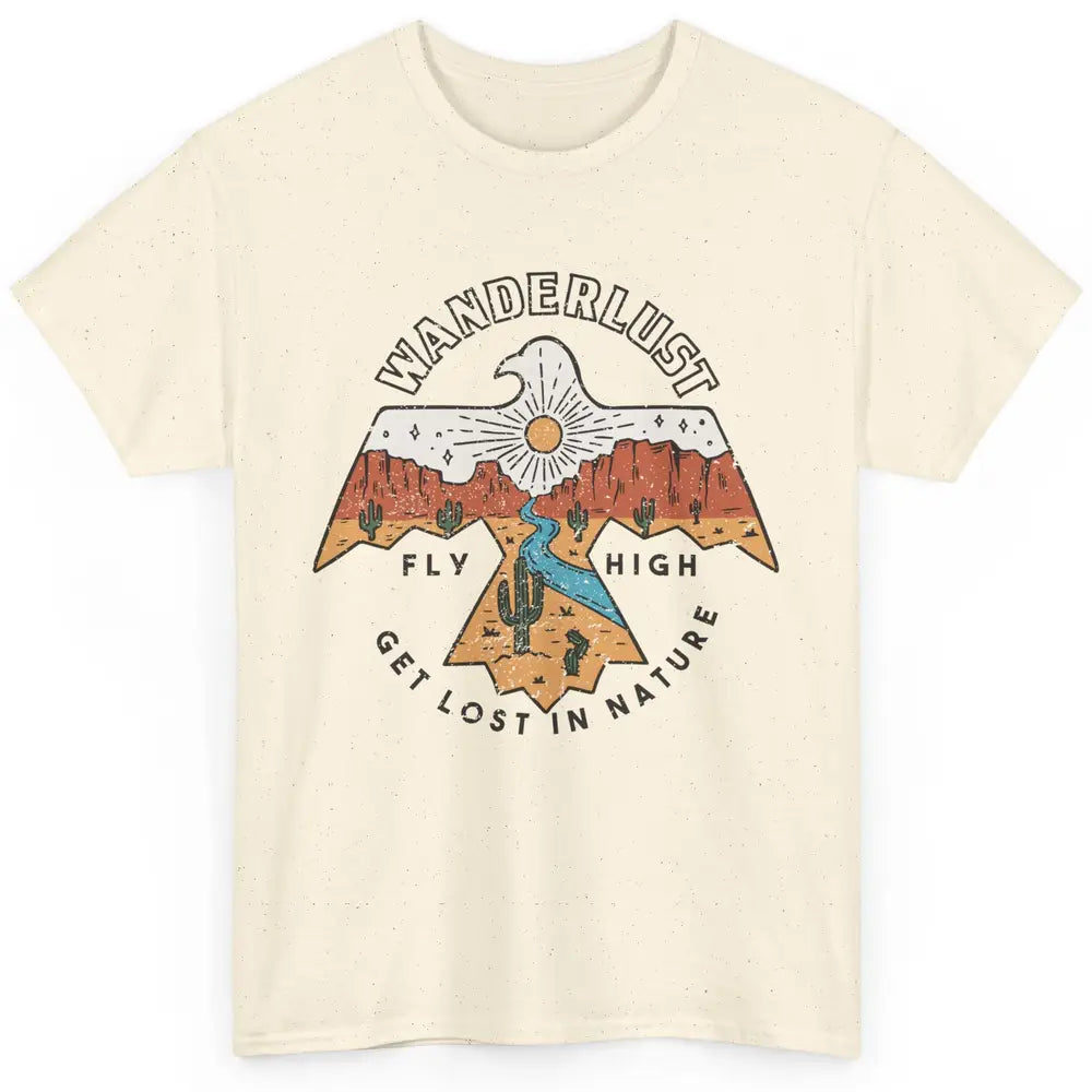 Vintage Eagle Desert Wanderlust Get Lost In Nature Outdoor Classic Unisex T-Shirt