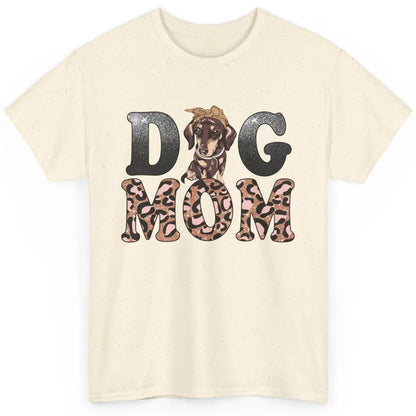 Dachshund Leopard Dog Mom Wiener Dog Lovers Dog Lady Classic Unisex T-Shirt