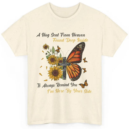 Butterfly Sunflower Jesus Cross Im By Your Side Heaven Angel Classic Unisex T-Shirt