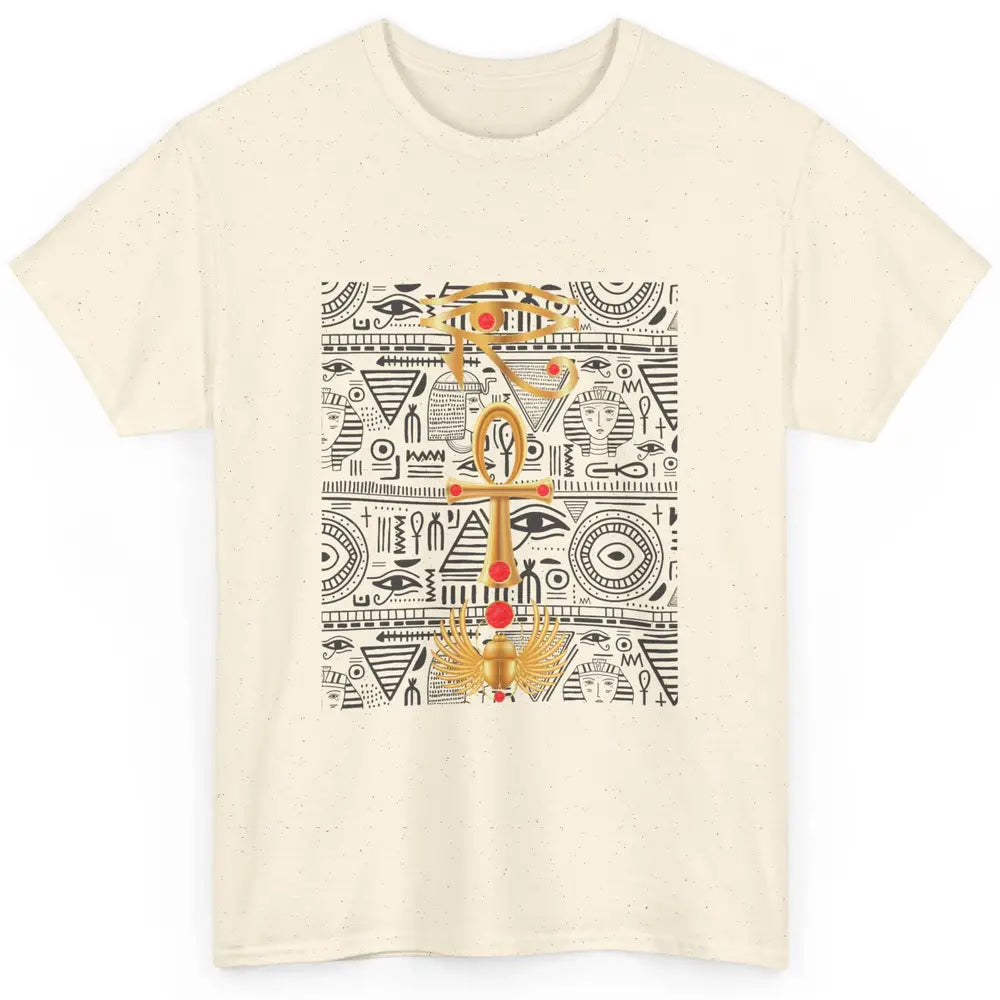 Cool Ancient Egyptian Eye Of Horus Ankh Scarab Egypt History Classic Unisex T-Shirt