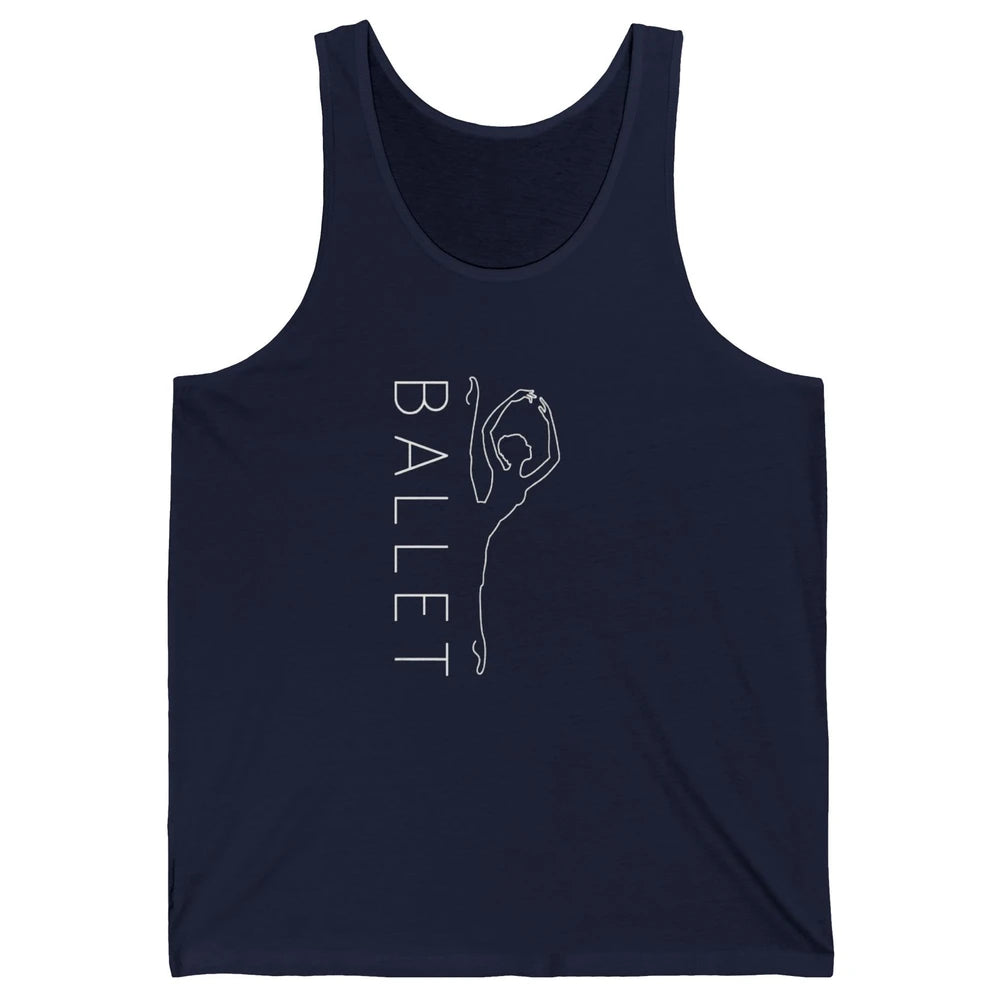 Ballet Girl On Pointe Minimalist Ballerina Dancer Dancing Unisex Jersey Tank