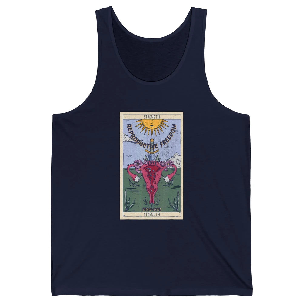 1973 Pro Roe Feminist Strength Tarot Card Mystical Halloween Unisex Jersey Tank