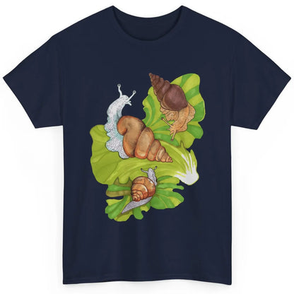 Cool Snail Shell Happy Snails On Leaf Life Watercolor Animal Classic Unisex T-Shirt