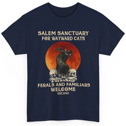 Witch Cat Salem Sanctuary Witch City Halloween Gothic Cat Classic Unisex T-Shirt