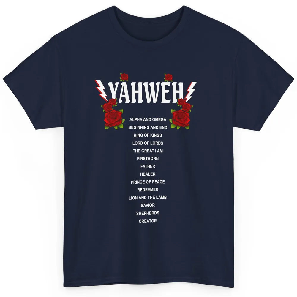 Christian Prayer Yahweh Guitarist Bible Verse Religious Classic Unisex T-Shirt