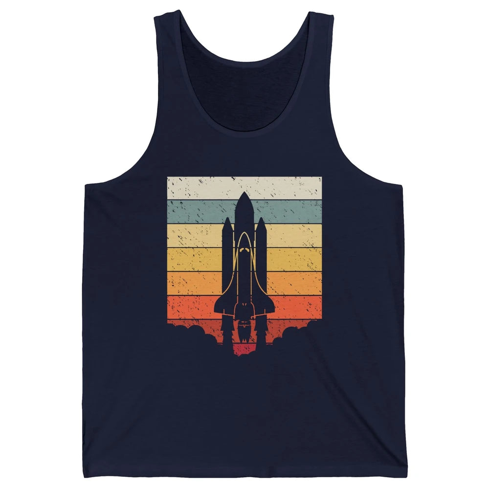 Vintage Astronaut Spaceship Spacecraft Spaceman Astrology Unisex Jersey Tank