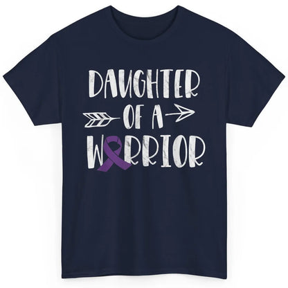 Daughter Warrior Dementia Purple Ribbon Alzheimers Awareness Classic Unisex T-Shirt