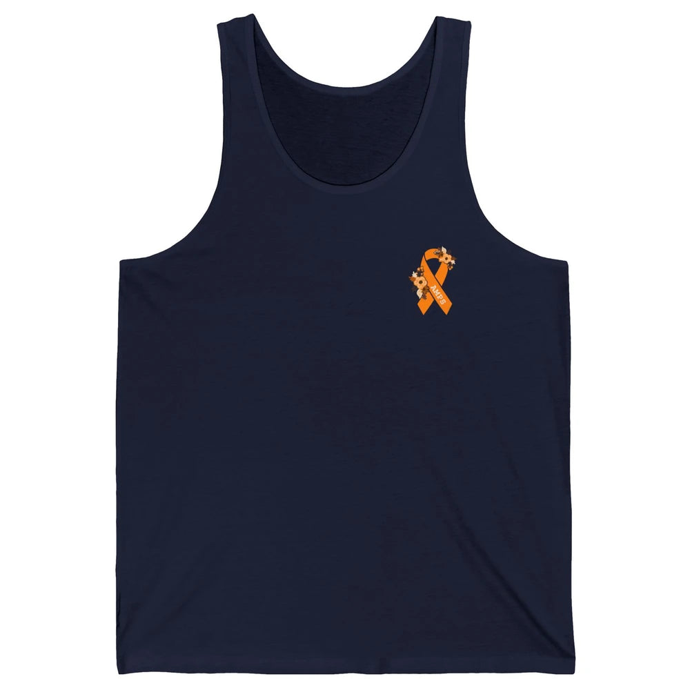 Amplified Musculoskeletal Pain Syndrome AMPS Orange Ribbon Unisex Jersey Tank