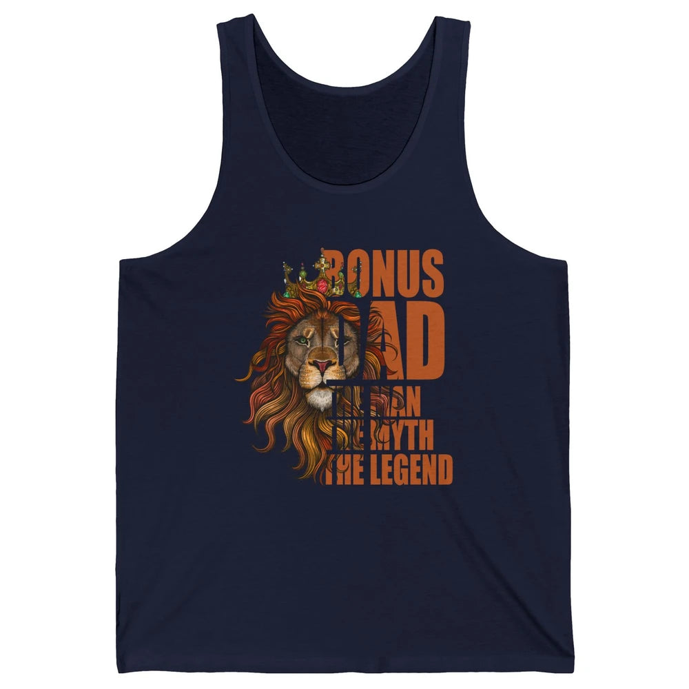 Vintage Lion Bonus Dad The Man The Myth The Legend Dad Gift Unisex Jersey Tank