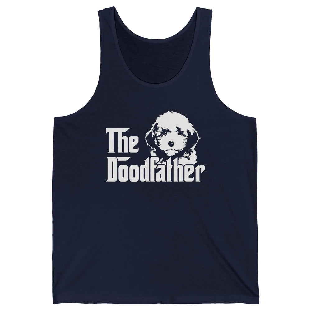 The Doodfather Funny Dog Golden Doodle Dad Fathers Day Puppy Unisex Jersey Tank