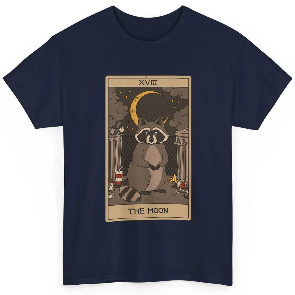 The Moon Raccoon Tarot Card Vintage Opossum Trashed Panda Classic Unisex T-Shirt