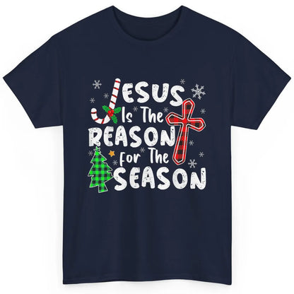 Merry Christmas Jesus The Reason For Season Xmas Cross Candy Classic Unisex T-Shirt