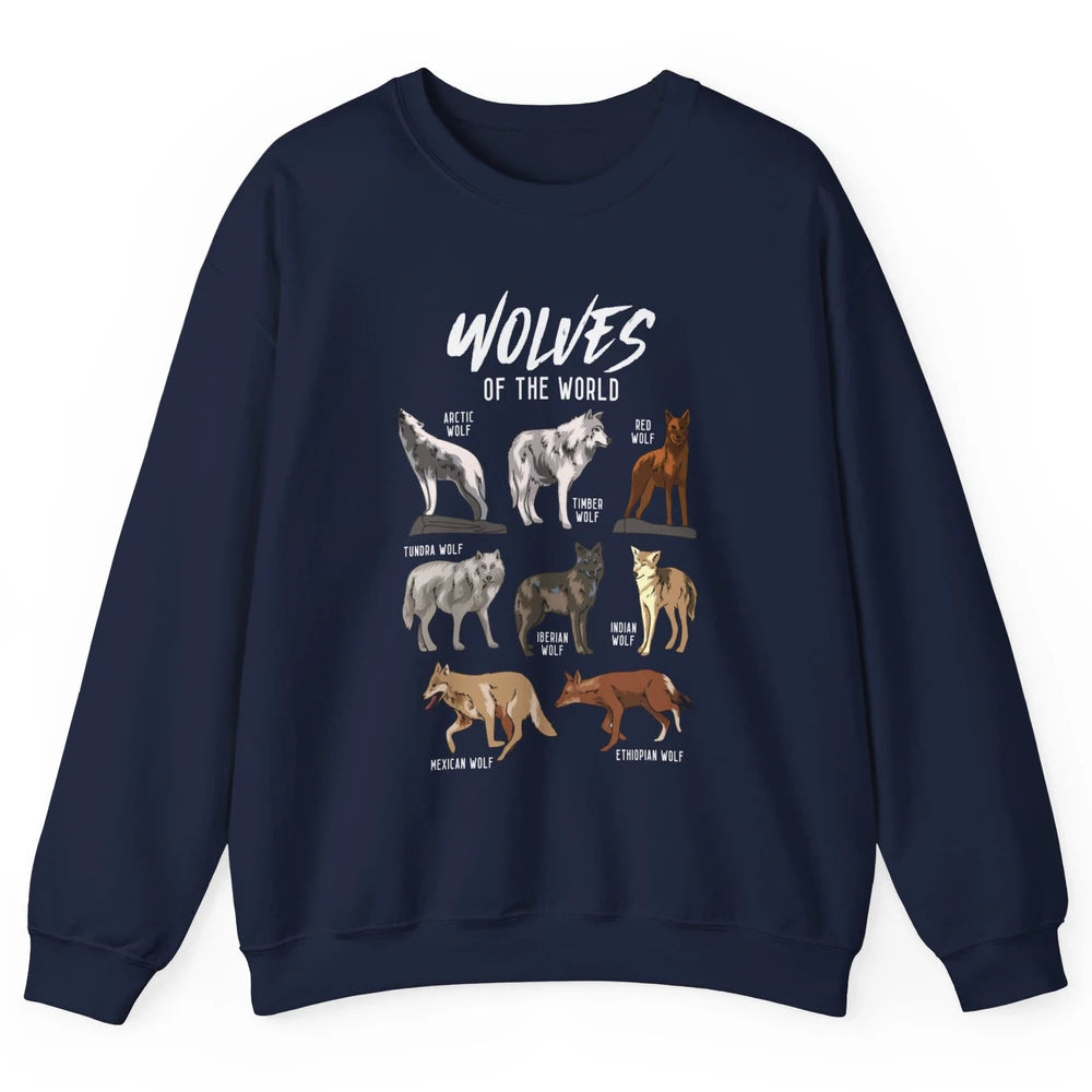 Wolves Of The World Wild Animal Moon Hunter Wolf Hunting Unisex Crewneck Sweatshirt