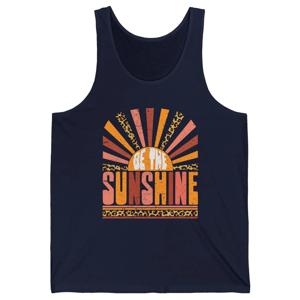 Be The Sunshine Retro Leopard Sun Vintage Summer Vacation Unisex Jersey Tank