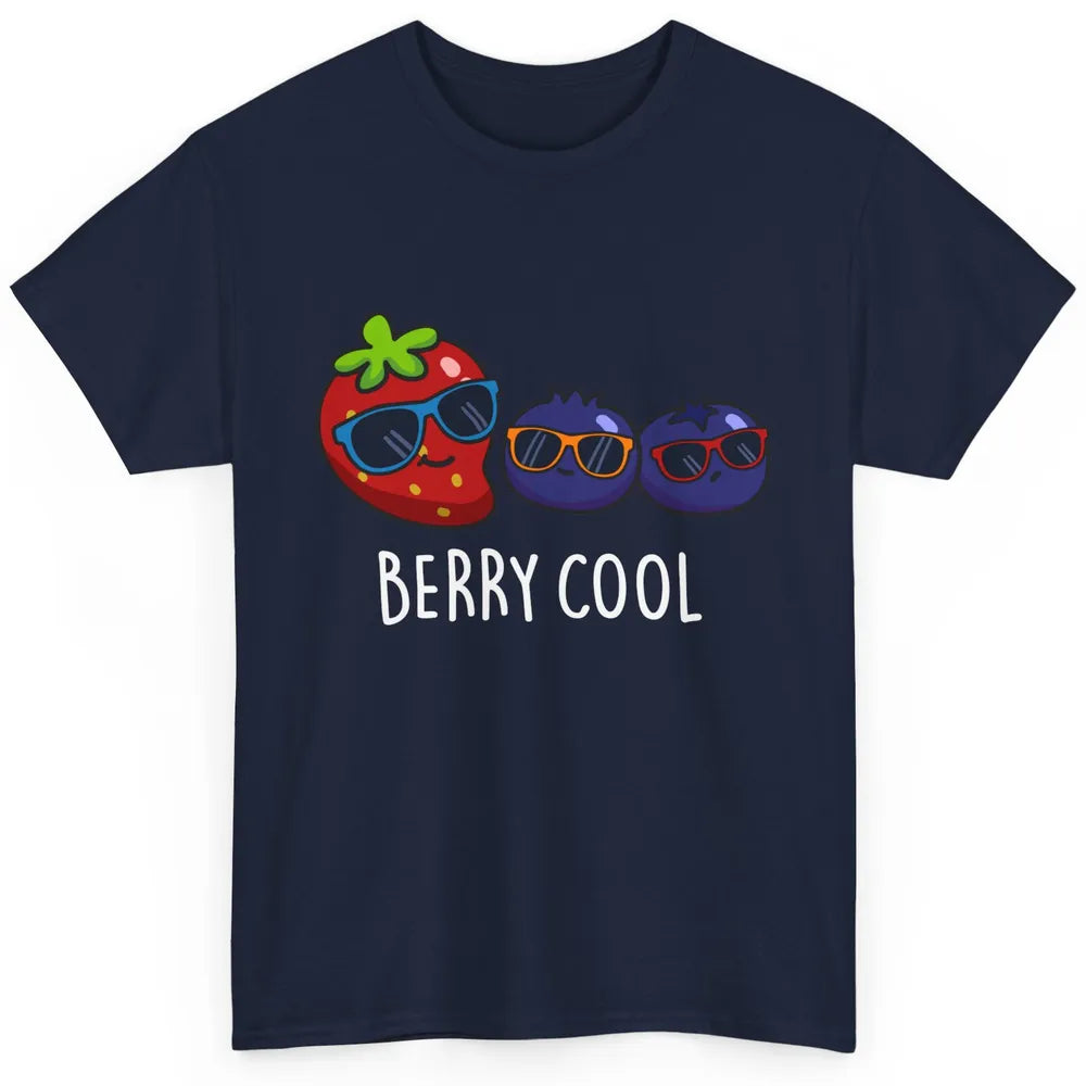 Berry Cool Funny Strawberry Pun Best Friend Summer Retro Classic Unisex T-Shirt