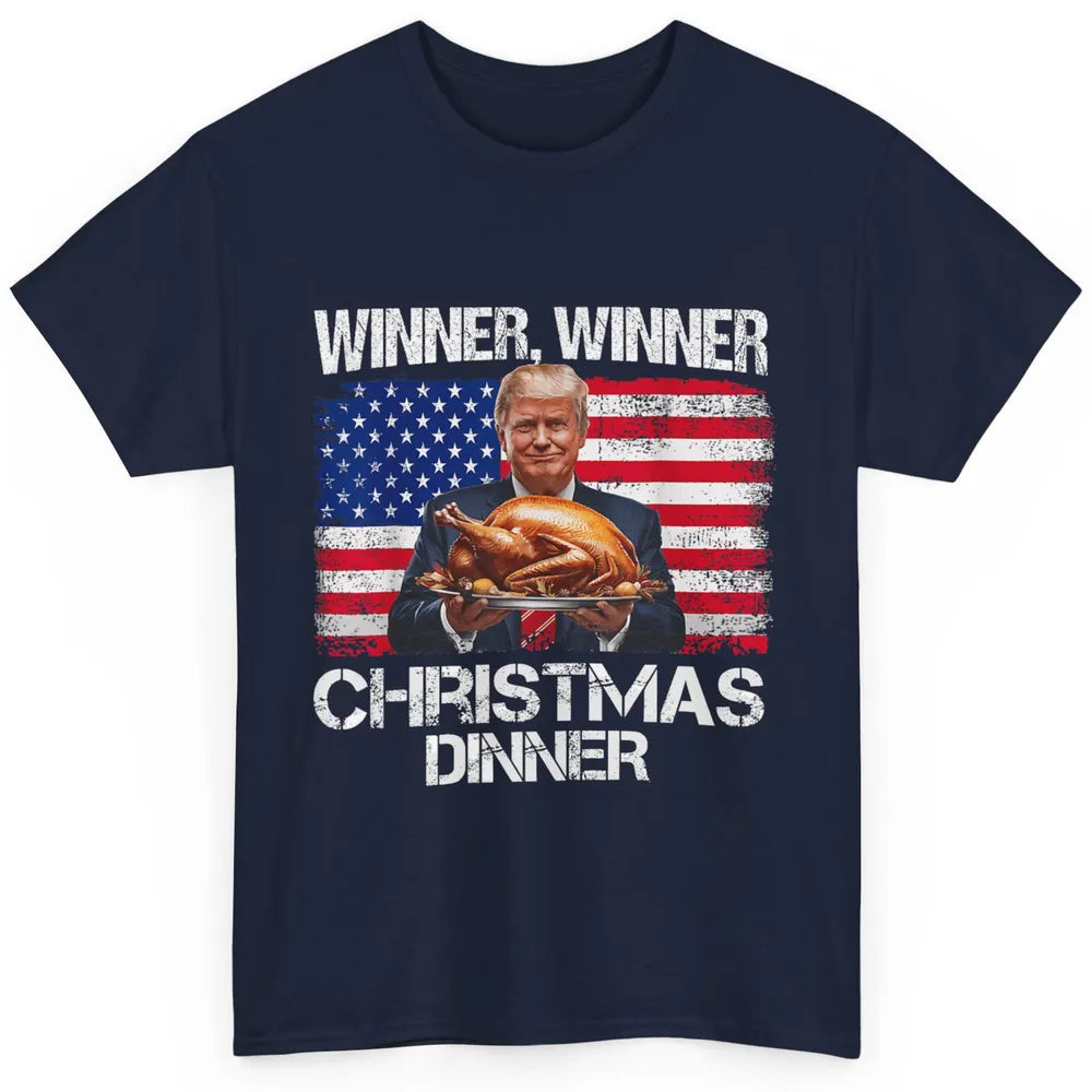 Funny Trump Winner Christmas Dinner Santa President Donald Trump Turkey Sarcastic Xmas Classic Unisex T-Shirt