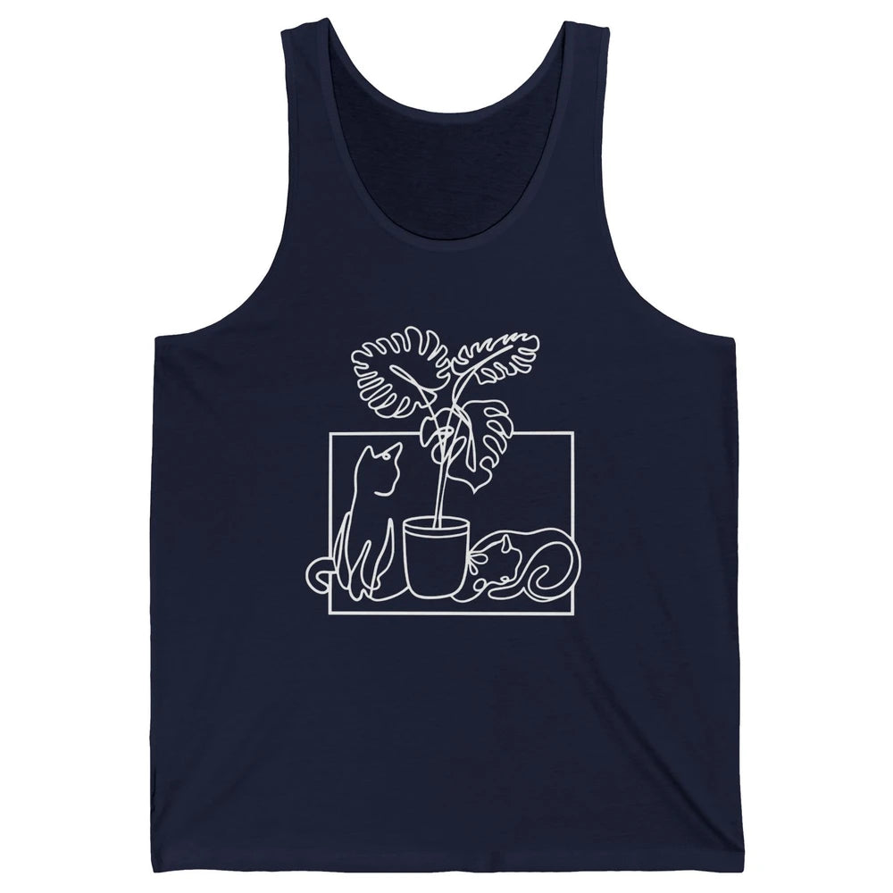 Cat Watering Plants Gardening Cat Lady Planting Cat Lovers Unisex Jersey Tank