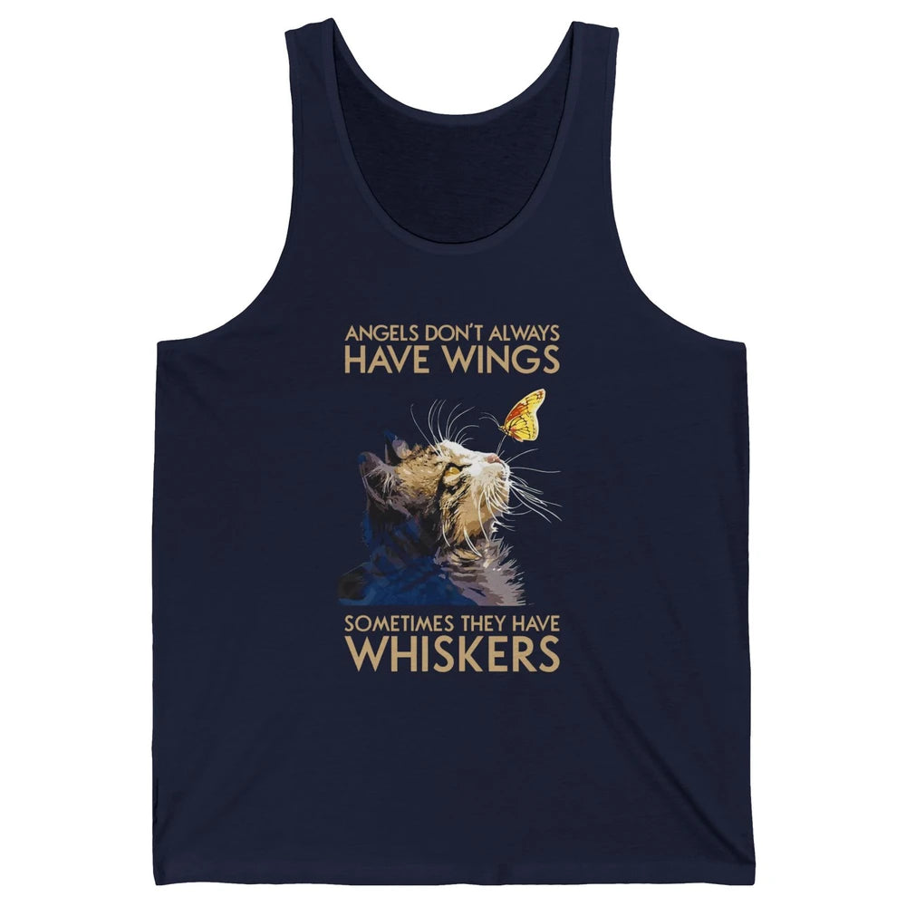 Angels Don't Always Have Wings Sometimes They Have Whiskers Unisex Jersey Tank