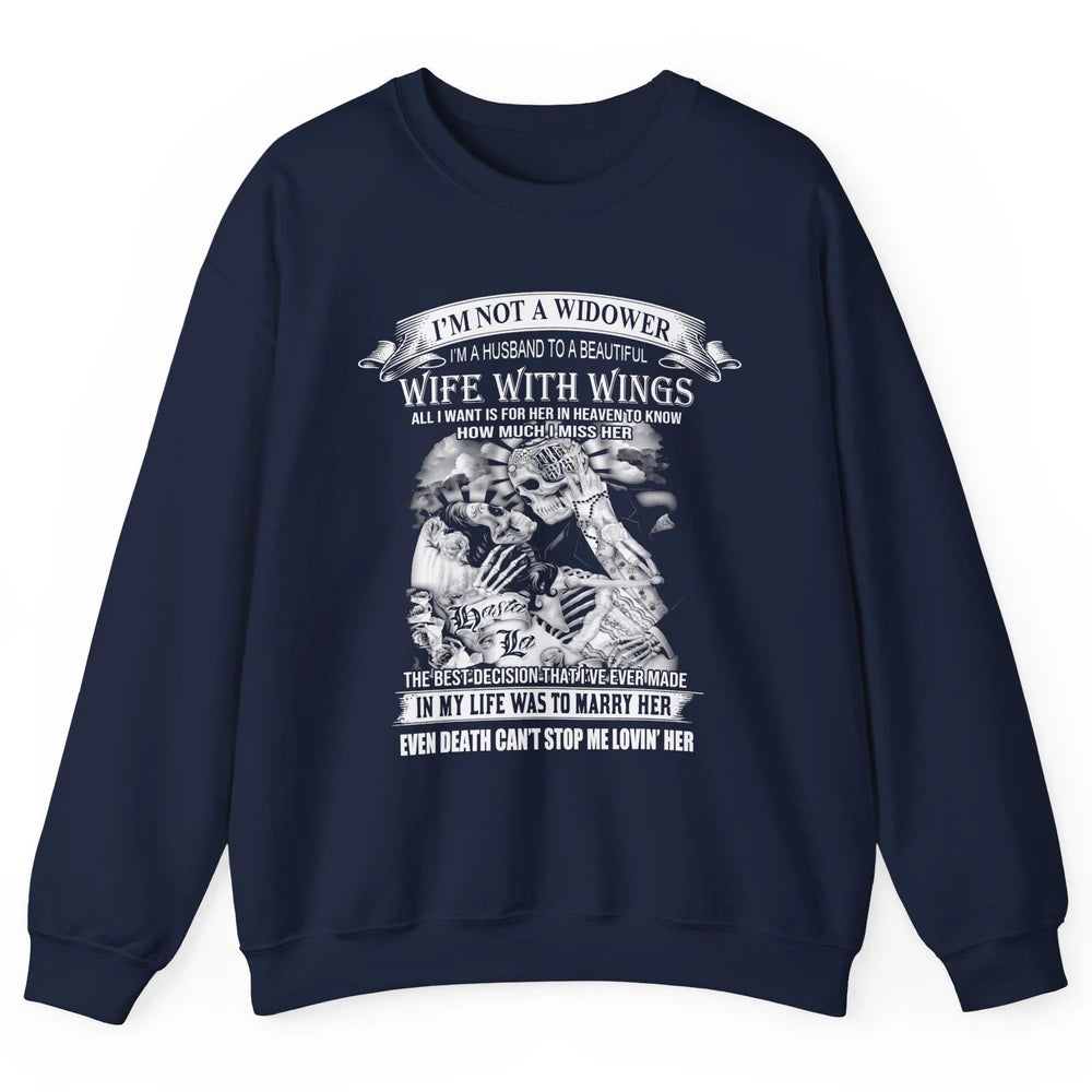 Wife In Heaven I'm Not A Widower Guardian Angel Wife Unisex Crewneck Sweatshirt