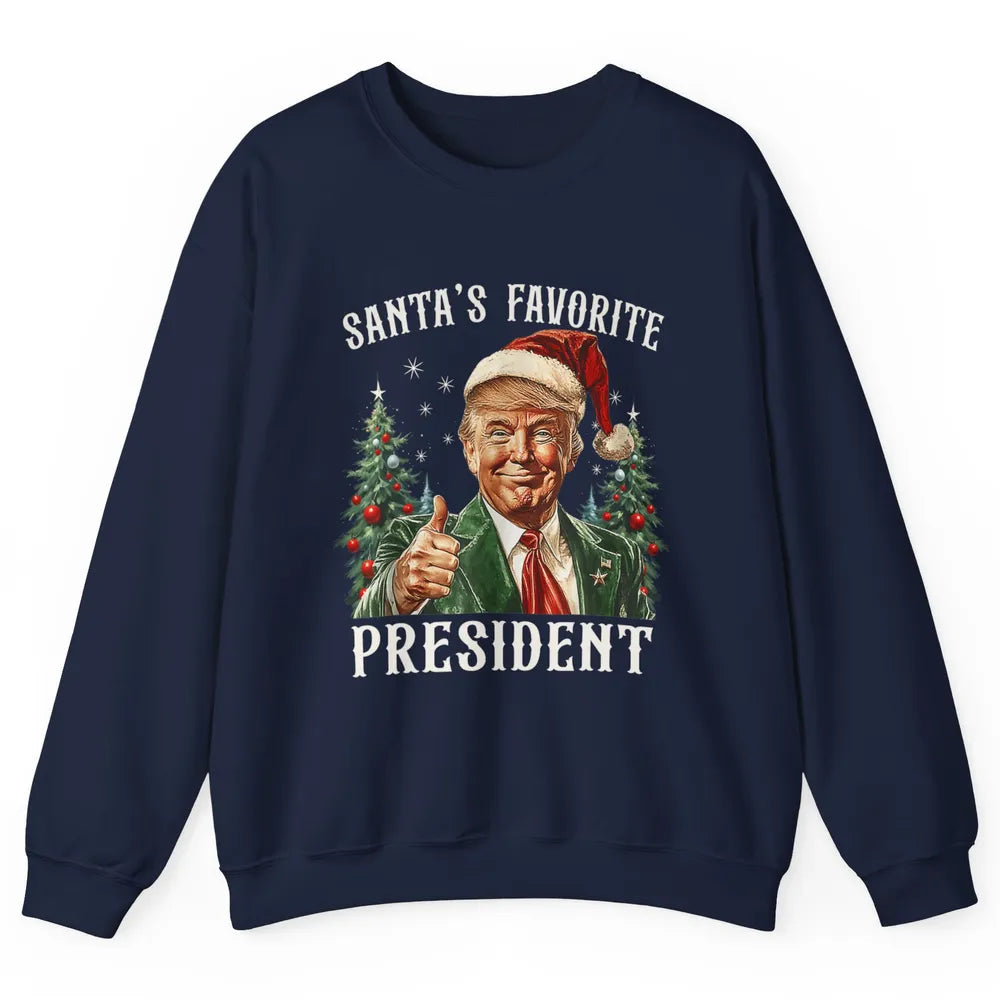 Funny Donald Trump Christmas Santa Favorite President Xmas Unisex Crewneck Sweatshirt